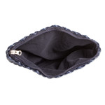 Handwoven toiletry bag, 'Travel in Blue' - Recycled Vinyl Cord Blue Toiletry Bag Handwoven in Guatemala