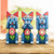 Wood figurines, 'See, Hear and Speak No Evil' (set of 3) - Handmade and Hand-painted Wood Cat Figurines (Set of 3) (image 2) thumbail
