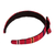Cotton canvas bow headband, 'Red Origins' - Red Headband with Bow Hand-woven with 100% Cotton Canvas (image 2b) thumbail