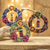 Cotton ornaments, 'Joyful Friends' (set of 3) - Guatemalan Set of 3 Handcrafted Cotton Doll Ornaments (image 2) thumbail