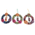 Cotton ornaments, 'Joyful Friends' (set of 3) - Guatemalan Set of 3 Handcrafted Cotton Doll Ornaments thumbail