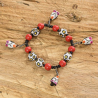 Featured review for Ceramic beaded stretch bracelet, Dangling Penguins
