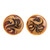 Sterling silver button earrings, 'Yellow Dreams' - Costa Rican Sterling Silver Button Earrings in Yellow