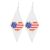 Beaded dangle earrings, 'Charming Flag' - Diamond-shaped and Flag-themed Glass Beaded Dangle Earrings thumbail