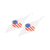 Beaded dangle earrings, 'Charming Flag' - Diamond-shaped and Flag-themed Glass Beaded Dangle Earrings (image 2c) thumbail