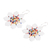 Beaded dangle earrings, 'Floral Delight in White' - Floral Glass Beaded Dangle Earrings Handmade in Guatemala (image 2c) thumbail