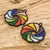 Beaded dangle earrings, 'Multicolored Roulette' - Colorful Glass Beaded Dangle Earrings Handmade in Guatemala (image 2b) thumbail