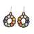Beaded dangle earrings, 'Floral Dream' - Floral Glass Beaded Dangle Earrings Handmade in Guatemala thumbail