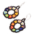 Beaded dangle earrings, 'Floral Dream' - Floral Glass Beaded Dangle Earrings Handmade in Guatemala (image 2d) thumbail