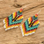 Beaded waterfall earrings, 'Multicolor Tradition' - Multicolored Beaded Waterfall Earrings Handmade in Guatemala (image 2b) thumbail