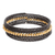 Beaded wrap bracelet, 'Spiral in Black' - Handmade Crystal and Glass Beaded Wrap Bracelet in Black thumbail