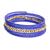 Beaded wrap bracelet, 'Spiral in Blue' - Handmade Crystal and Glass Beaded Wrap Bracelet in Blue thumbail