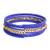 Beaded wrap bracelet, 'Spiral in Blue' - Handmade Crystal and Glass Beaded Wrap Bracelet in Blue (image 2c) thumbail