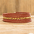 Beaded wrap bracelet, 'Spiral in Red' - Handmade Crystal and Glass Beaded Wrap Bracelet in Red (image 2) thumbail