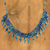 Beaded statement necklace, 'Rosehips in Blue' - Artisan Crafted Guatemalan Blue Beaded Statement Necklace (image 2) thumbail