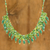 Perlenhalskette, 'Hagebutten in Aqua' - Handgefertigte Perlenkette aus Guatemala