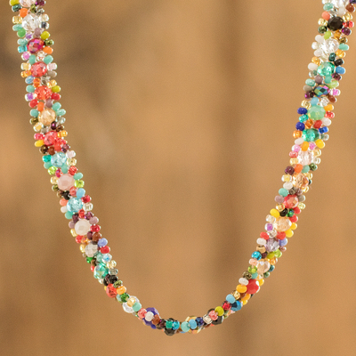 PH Artistic Natural Multi Color Sapphire Faceted Beads Stones Necklace 7  Lines 567 Ct P 543 : Amazon.in: Jewellery