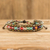Beaded bracelet, 'Dreams in Brown' - Colorful Glass and Crystal Beaded Bracelet from Guatemala (image 2) thumbail