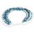 Beaded wristband bracelet, 'Hope in Blue' - Adjustable Blue Crystal and Glass Beaded Wristband Bracelet (image 2b) thumbail