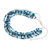 Beaded wristband bracelet, 'Hope in Blue' - Adjustable Blue Crystal and Glass Beaded Wristband Bracelet (image 2c) thumbail