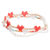 Beaded wristband bracelet, 'Love is Sweet' - Heart-themed Handcrafted Glass Beaded Wristband Bracelet (image 2b) thumbail