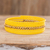 Beaded wrap bracelet, 'Spiral in Yellow' - Handmade Crystal and Glass Beaded Wrap Bracelet in Yellow (image 2) thumbail
