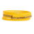 Wickelarmband mit Perlen - Handgefertigtes Wickelarmband aus Kristall- und Glasperlen in Gelb