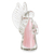 Blown glass figurine, 'Pink Crystal Angel' - Handblown Recycled Glass Figurine Sculpture in Pink