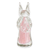 Figura de vidrio soplado - Escultura de estatuilla de vidrio reciclado soplado a mano en rosa