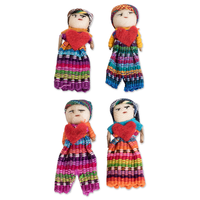 Handcrafted Guatemalan Worry Dolls (Set of 4)