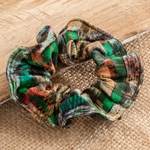 Upcycled cotton scrunchie, 'Colorful Traditions' - Multicolor Scrunchie Made from Upcycled Cotton in Guatemala