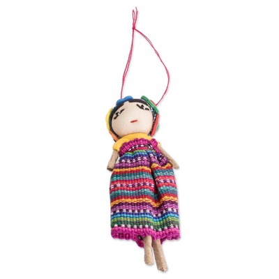 Handcrafted Worry Doll Christmas Ornament