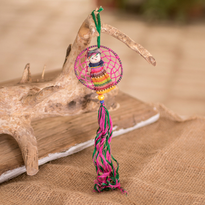 Baumwollornament - Guatemaltekische Sorgenpuppe als Ornament