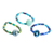 Beaded stretch rings, 'Lagoon in Blue' (set of 3) - Set of 3 Beaded Stretch Rings from Guatemala thumbail