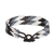 Beaded wristband bracelet, 'Lightning Round in Black' - Handcrafted Beaded Wristband Bracelet (image 2c) thumbail