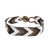 Beaded wristband bracelet, 'New Destination' - Chevron Motif Beaded Wristband Bracelet thumbail