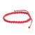 Macrame bracelet, 'Knot Uncommon in Red' - Handcrafted Unisex Macrame Bracelet