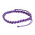 Macrame bracelet, 'Knot Uncommon in Purple' - Artisan Crafted Macrame Wristband Bracelet