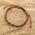 Macrame bracelet, 'Knot Uncommon in Rust' - Handcrafted Unisex Macrame Bracelet