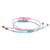 Makramee-Armbänder mit Perlen, (Paar) - Handgefertigte pastellfarbene Makramee-Kordelarmbänder (Paar)