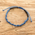Macrame bracelet, 'Ripple Effect in Blue' - Handmade Macrame Bracelet from Guatemala