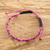 Macrame bracelet, 'Ripple Effect in Pink' - Handmade Macrame Bracelet from Guatemala