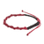 Macrame bracelet, 'Ripple Effect in Cherry' - Artisan Crafted Red Macrame Bracelet