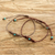 Beaded macrame bracelets, 'Art of Knots in Rust and Clay' (pair) - Handcrafted Macrame Cord Bracelets with Beads (Pair) thumbail