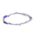 Beaded macrame bracelet, 'Bright Tomorrow in Blue' - Blue and Grey Beaded Cord Bracelet