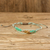Beaded macrame bracelet, 'Bright Tomorrow in Aqua' - Handmade Beaded Cord Bracelet from Guatemala