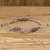 Beaded macrame bracelet, 'Starlight Glow' - Purple Beaded Macrame Bracelet from Guatemala