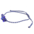 Beaded macrame bracelet, 'Oniric Glow' - Blue Beaded Macrame Bracelet from Guatemala (image 2c) thumbail