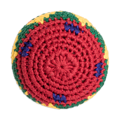 Saco hacky de algodón - Hacky Saco de algodón multicolor tejido a mano de Guatemala