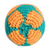 Cotton hacky sack, 'Colorful Orb' - Handknit Cotton Hacky Sack with Orange and Turquoise Pattern
